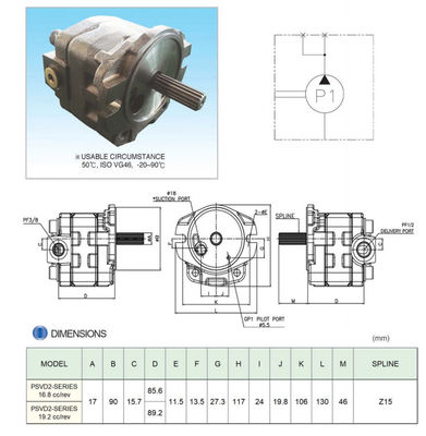 PSVD2-27E de hydraulische Hoofdpomp van het Pomptoestel Handok ProefPump