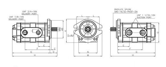 Originele Handok Proefpump double hydraulic het Toestelpomp van SBS140 r-2B
